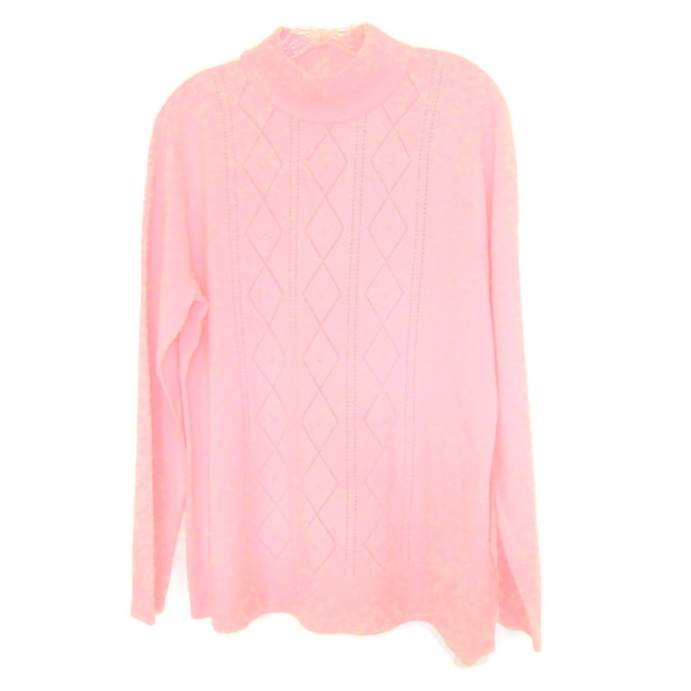 nwot plus size pearls pink sweater size xl